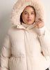 White Quilted Snow Jacket with Removable Hood - Active Zone