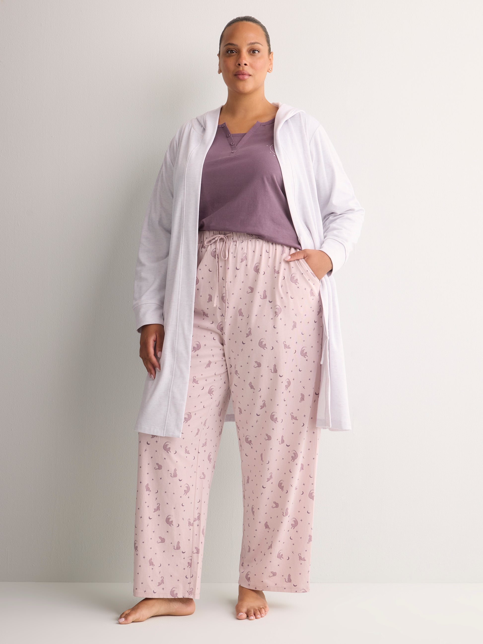 Printed Straight-Leg Cotton Knit Pyjama Pant - tVOGLIO
