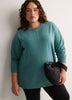 Grey French Terry Fashion Tunic Sweatshirt - Active Zone