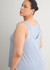 Textured Striped Swing Tank Top with Racerback Fooler - Active Zone