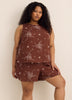 Sea-Print Cotton Pull-On Short