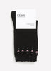 Scalloped-Edge Crew Socks with Hearts Placement Print