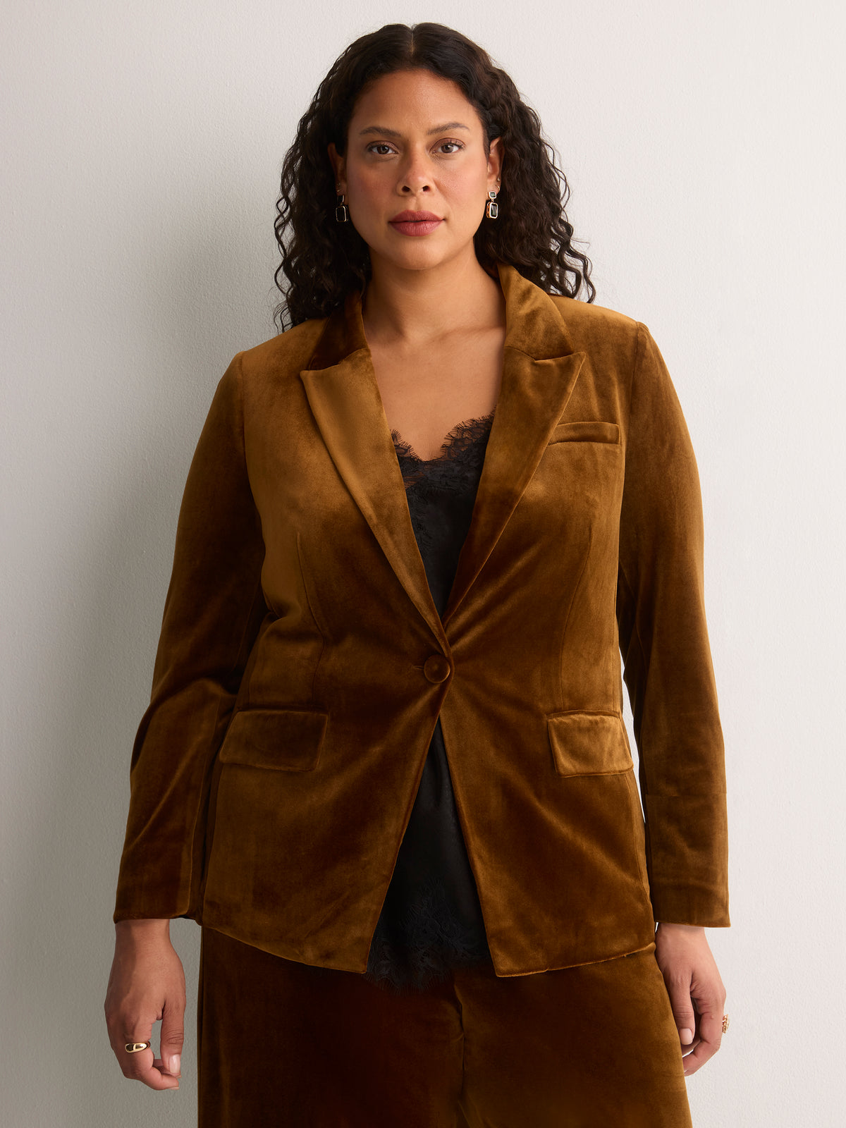 Golden Velvet Blazer