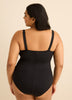 Black Wrap One-Piece Swimwear