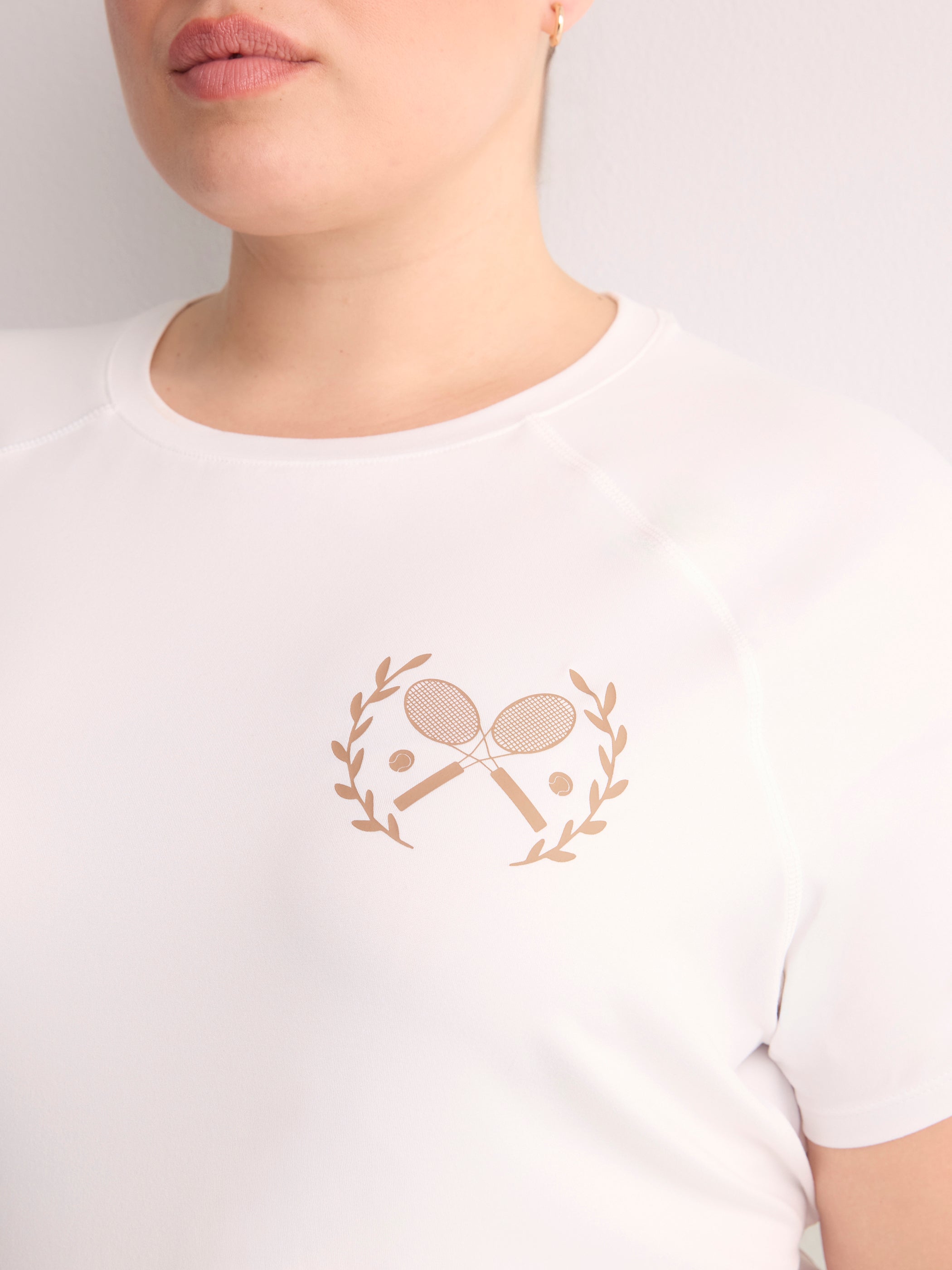 Responsible, Coloured Tennis-Print Short-Sleeve Crew Neck T-Shirt - Active Zone