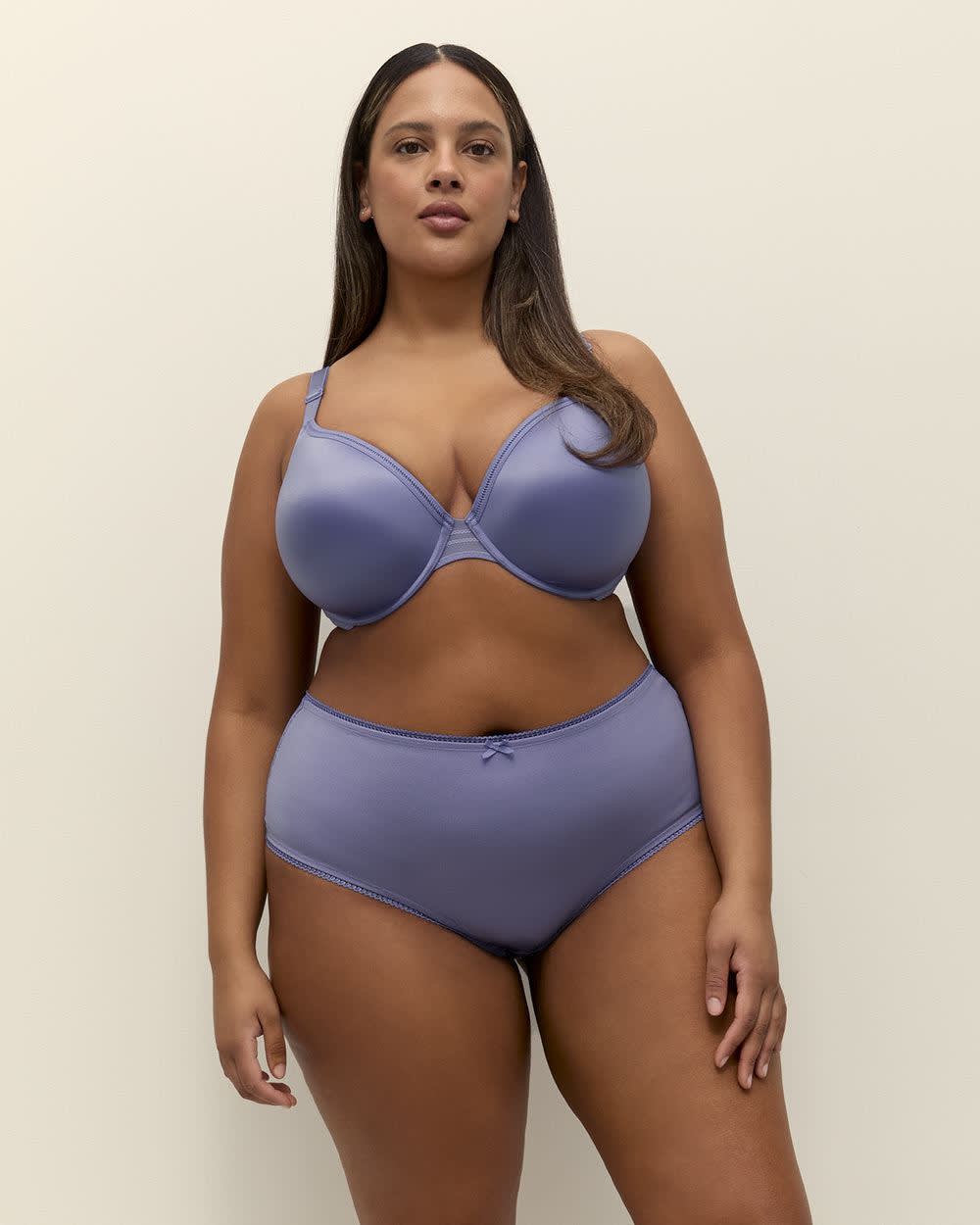 Soutien-gorge pigeonnant en maille rayée, avec armatures - Déesse Collection