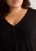 Responsible, Slight Swing Henley Rib Knit Top