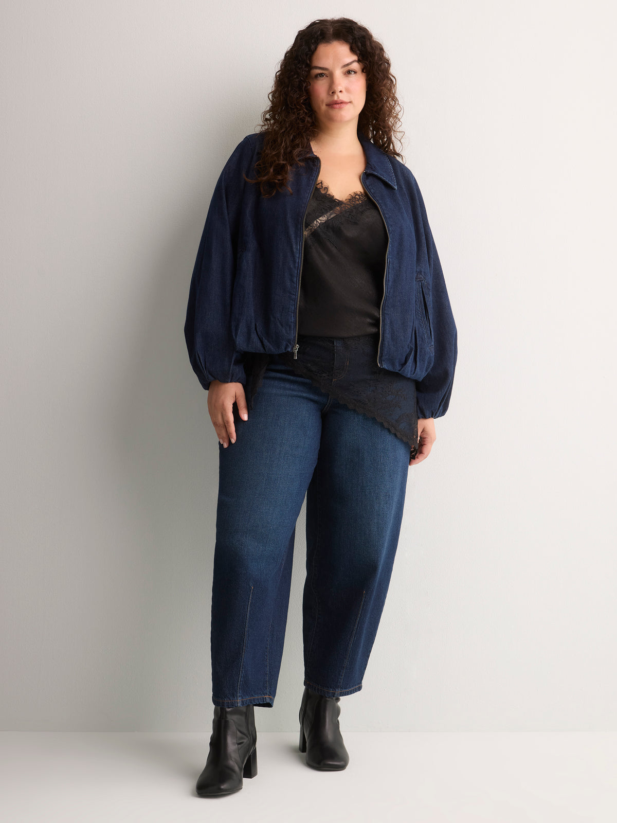 Classic-Fit High-Rise Barrel Jeans - d/C jeans