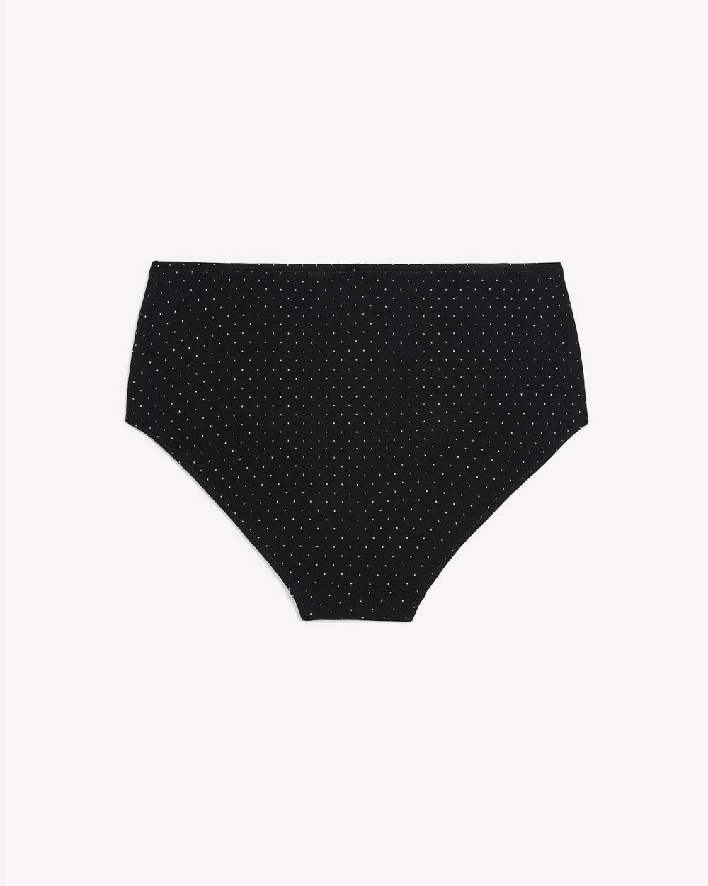 Black Dotted Cotton Full Brief - ti Voglio