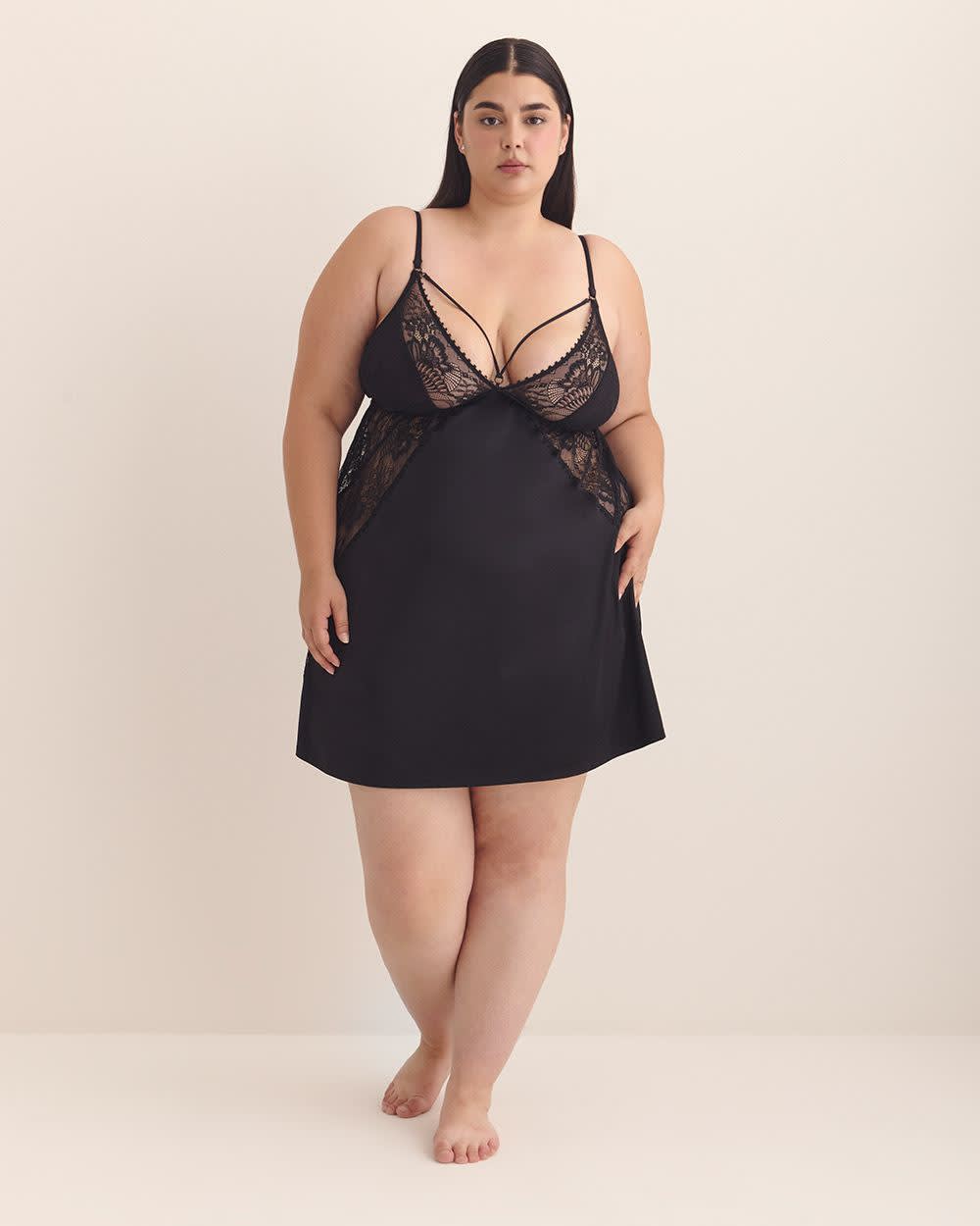 Nuisette sans manches noire sexy - ti Voglio