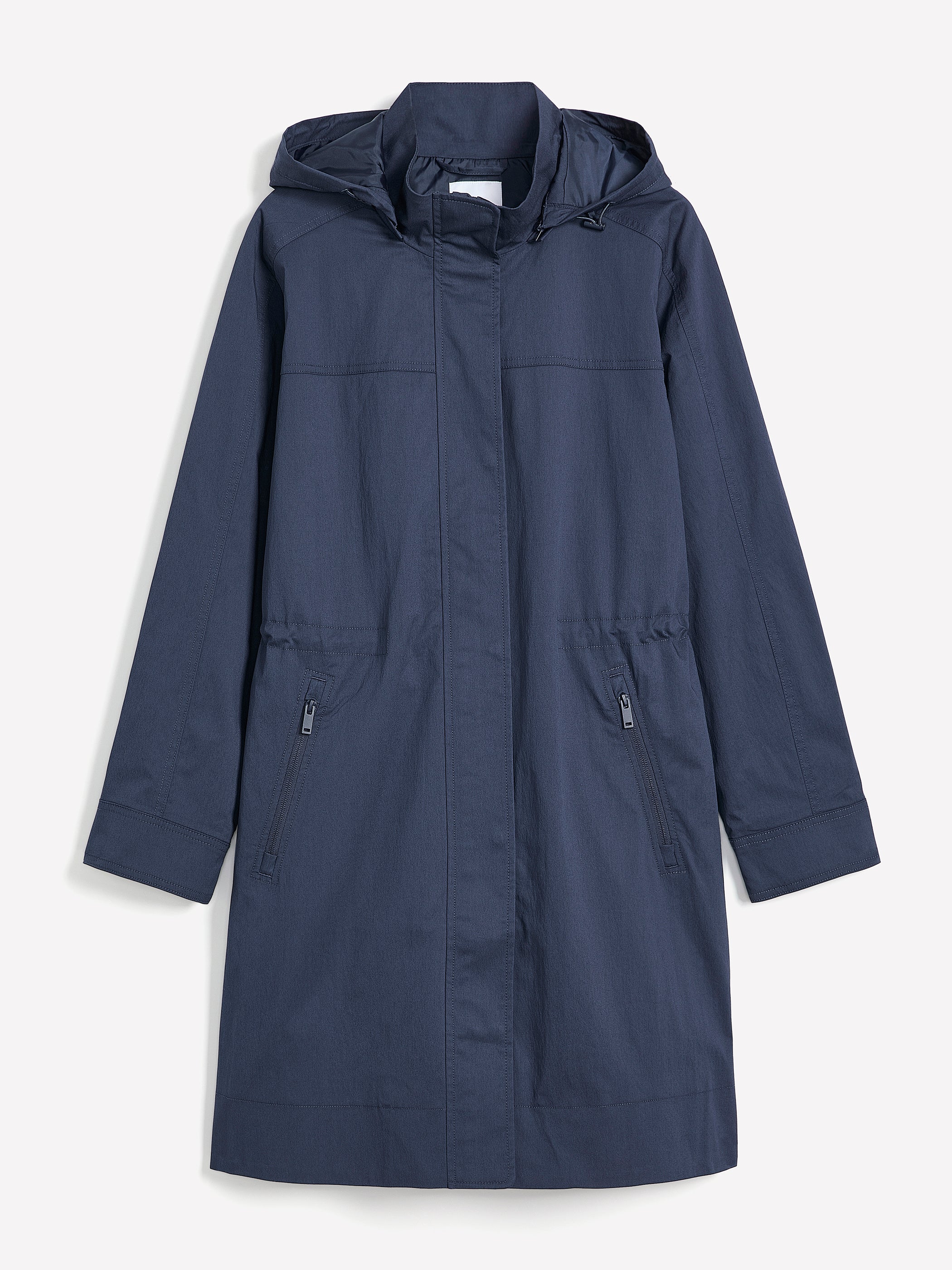 Manteau imperméable froissé long