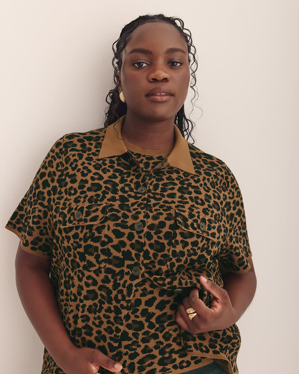 Cardigan en tricot à manches courtes - Addition Elle