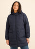 Long Packable Jacket with Removable Hood