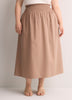 Cotton Poplin Pull-On Maxi Skirt