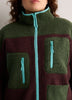 Brown Fashion Mock-Neck Sherpa Jacket - Active Zone