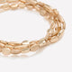 Brushed Golden Elastic Bracelets, Set of 3