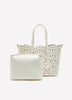 White Perforated Crossbody Handbag