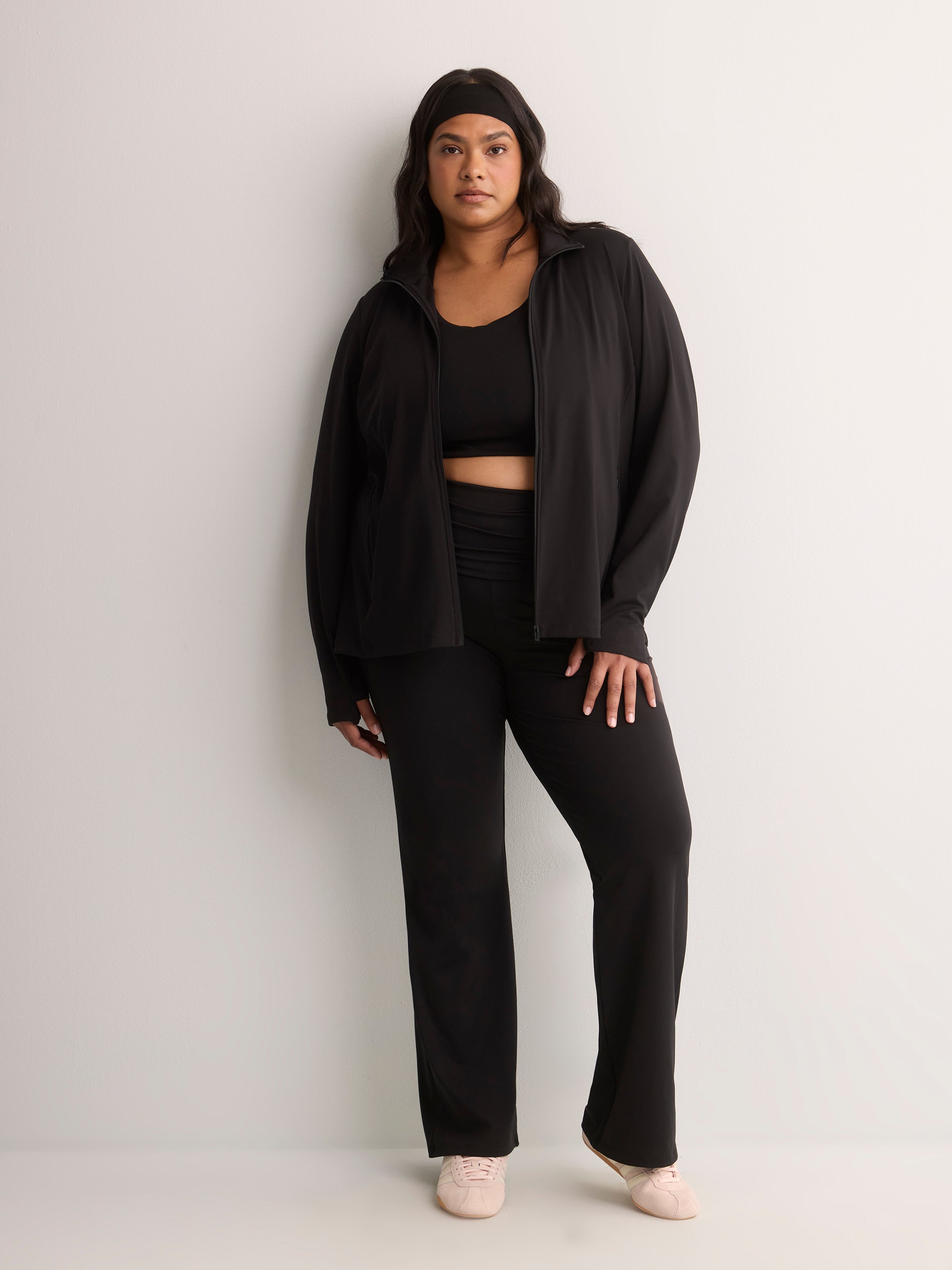 Responsible, Double Knit Mock-Neck Zipper Jacket - Active Zone