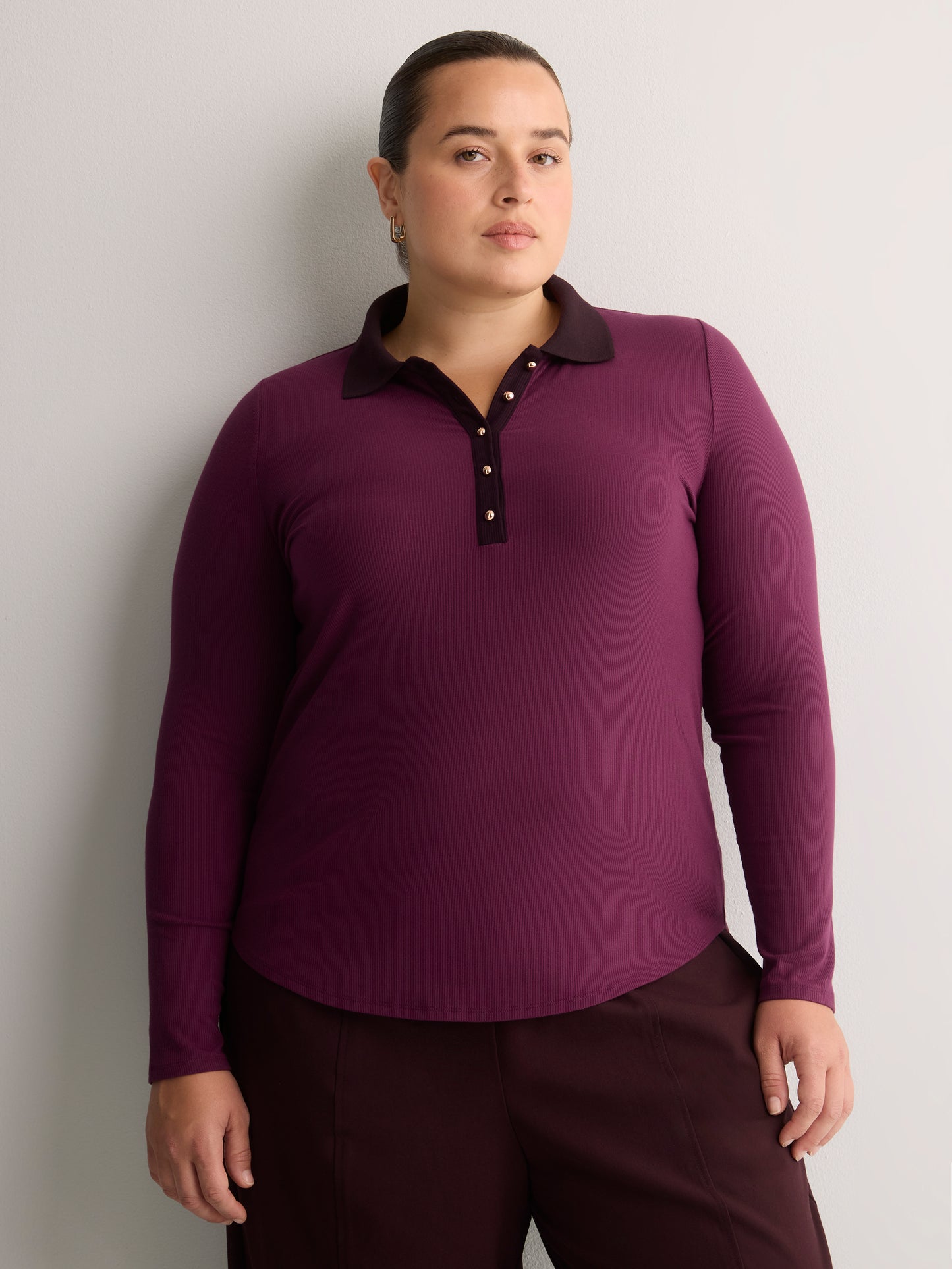 Responsible, Straight-Fit Long-Sleeve Ribbed Knit Polo Shirt