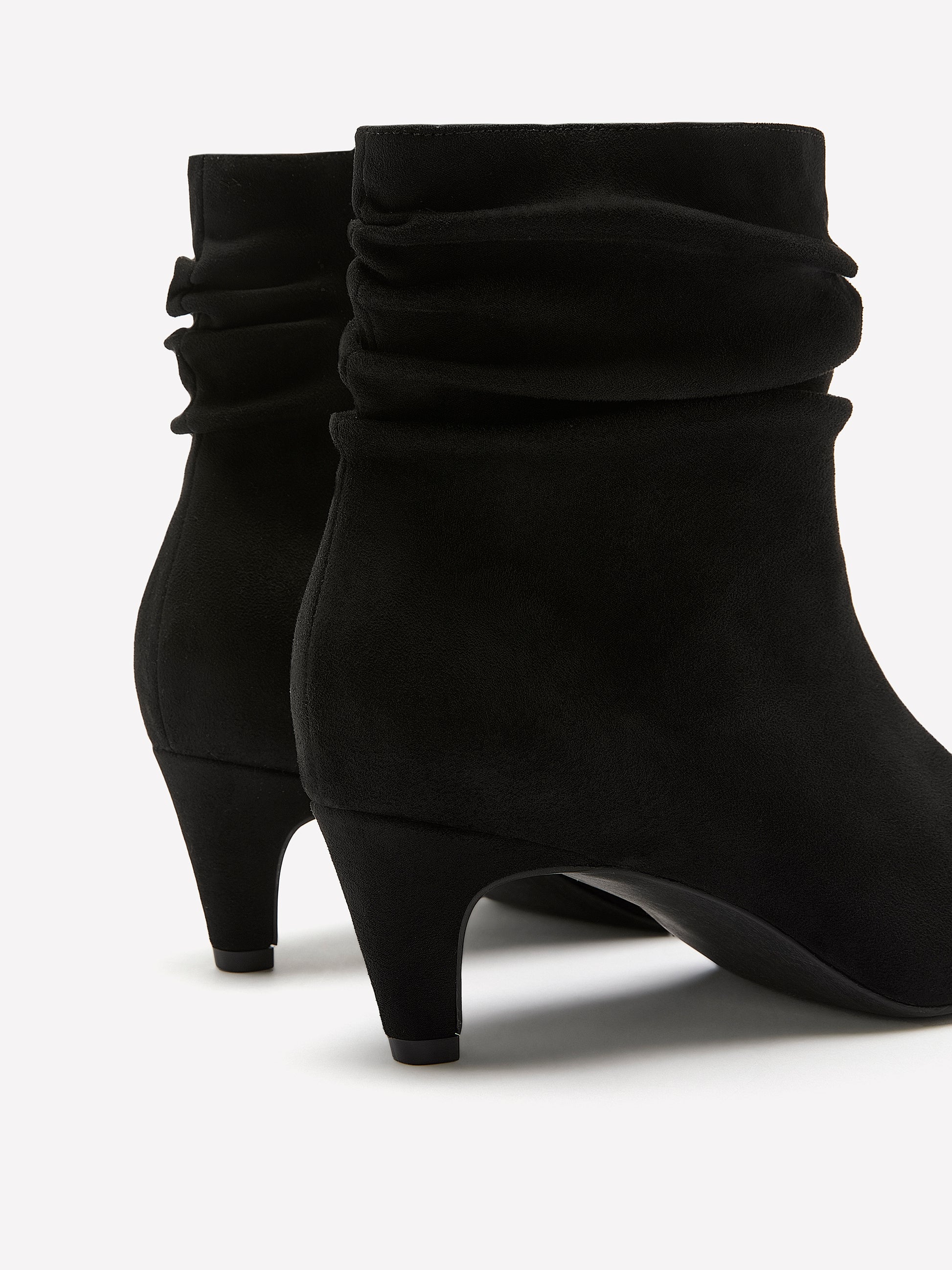 Extra Wide Width, Pleated Mid-Kitten-Heel Bootie