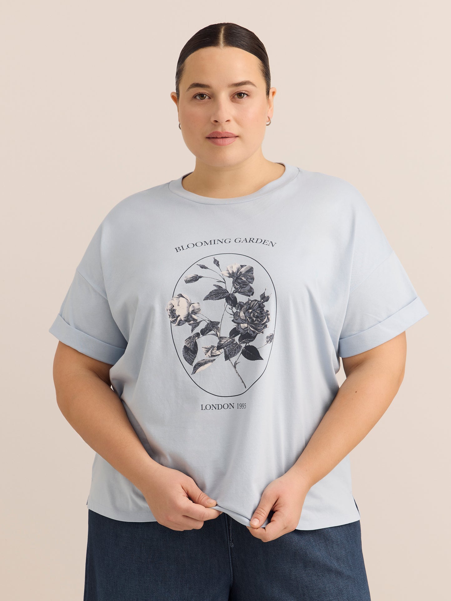 Boxy Short-Sleeve Crew-Neck T-Shirt