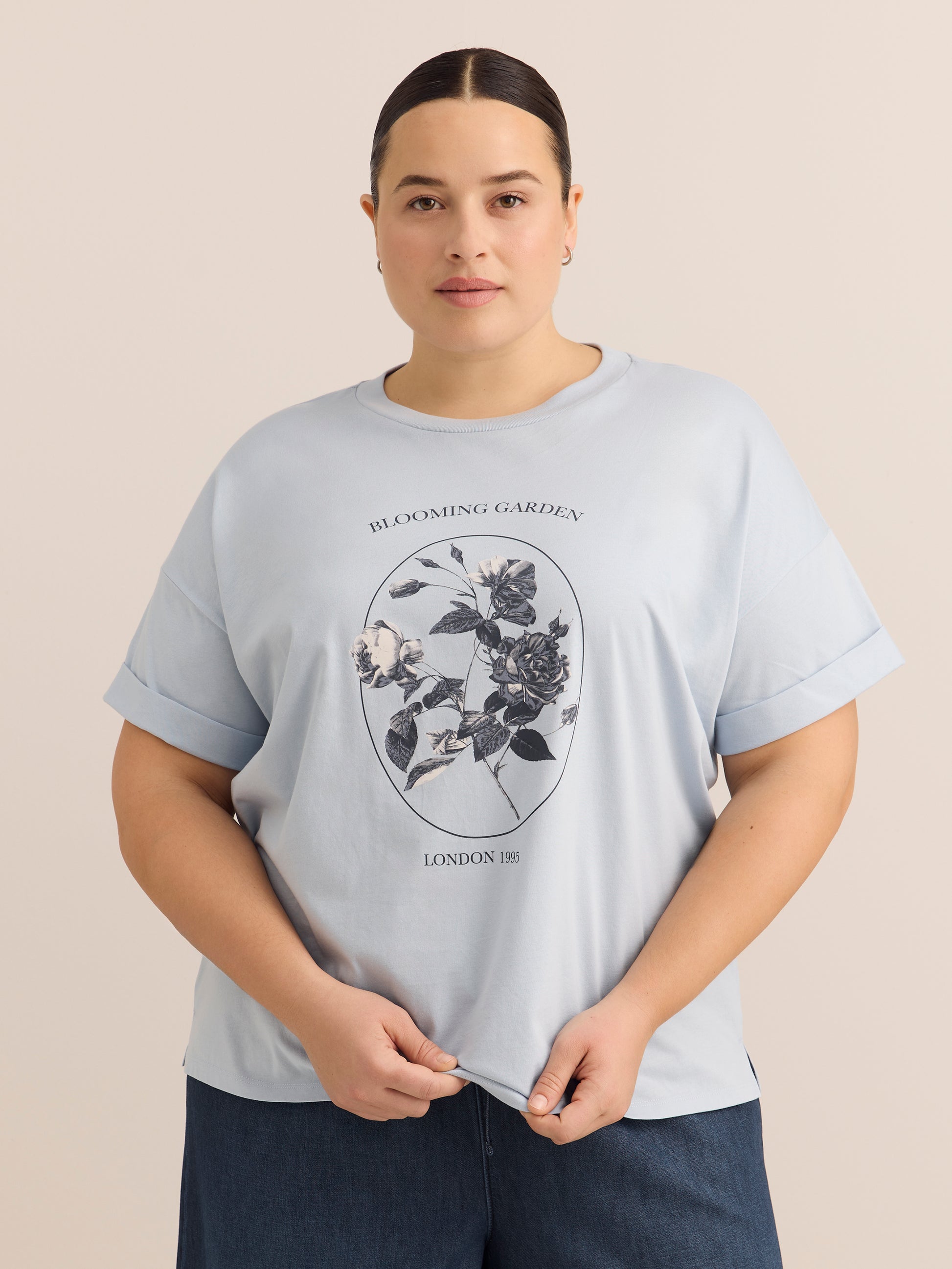 Boxy Short-Sleeve Crew-Neck T-Shirt