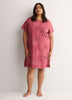 Printed Cotton Short-Sleeve Sleepshirt - tiVOGLIO