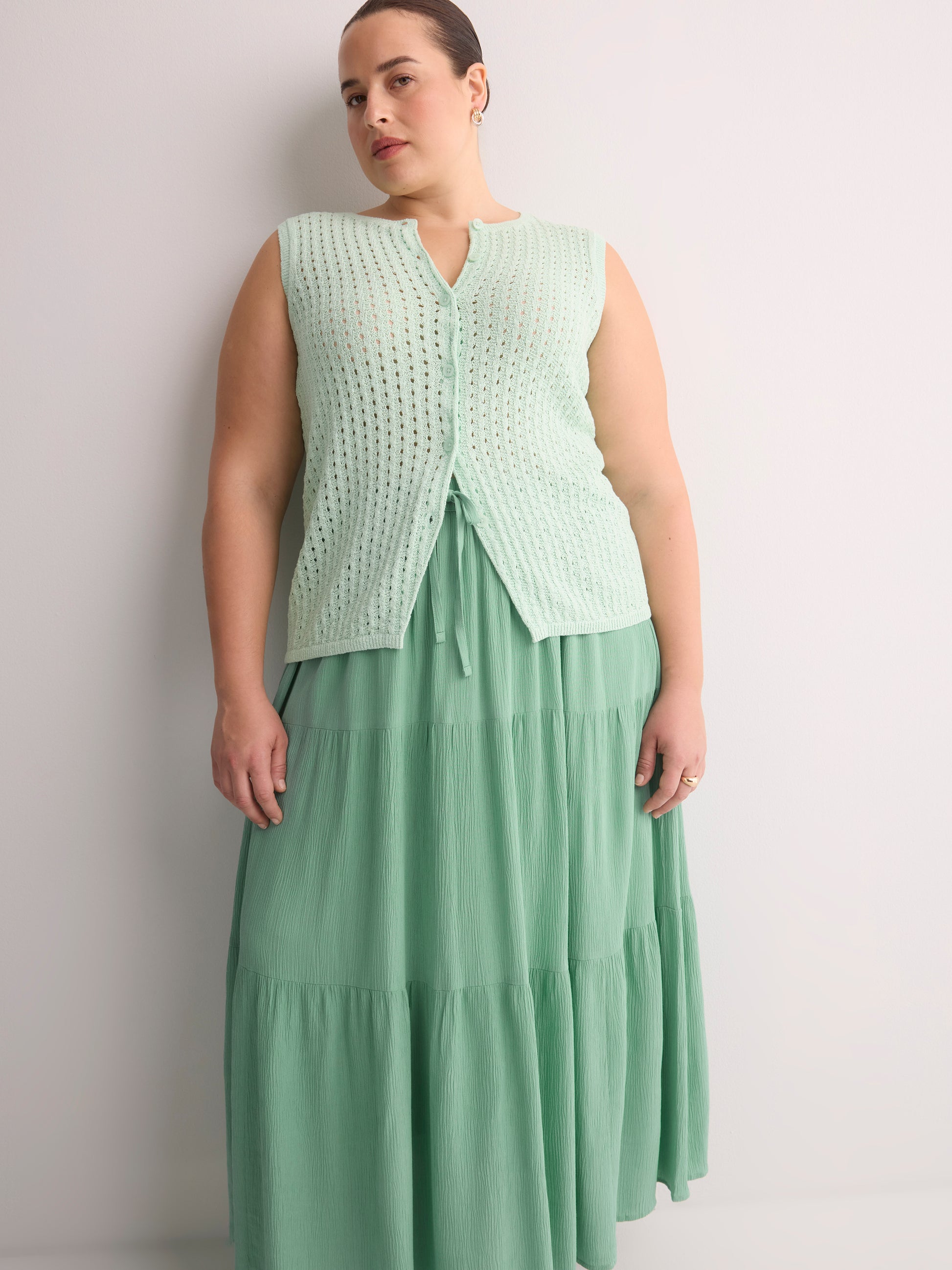 Pull-On Boho Maxi Skirt