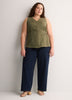 Responsible, Fit and Flare Sleeveless V-Neck Vest Blouse