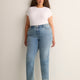 Classic-Fit Straight-Leg Mid-Rise Jean with Tummy Control - d/C JEANS