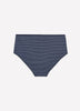 Navy Blue Cotton Full Brief with Stripes - tiVOGLIO