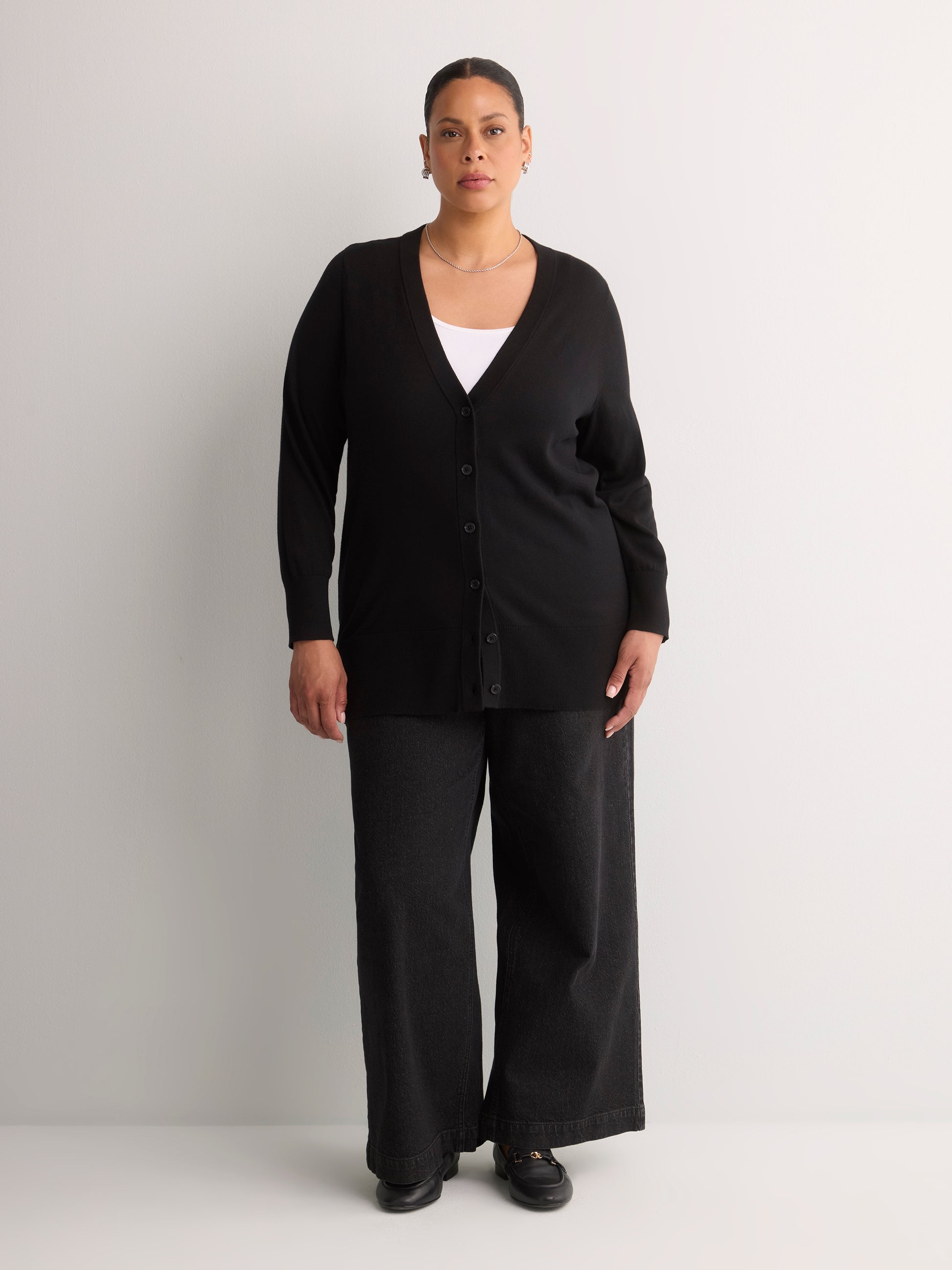 Responsible, Cotton-Blend Tunic Cardigan