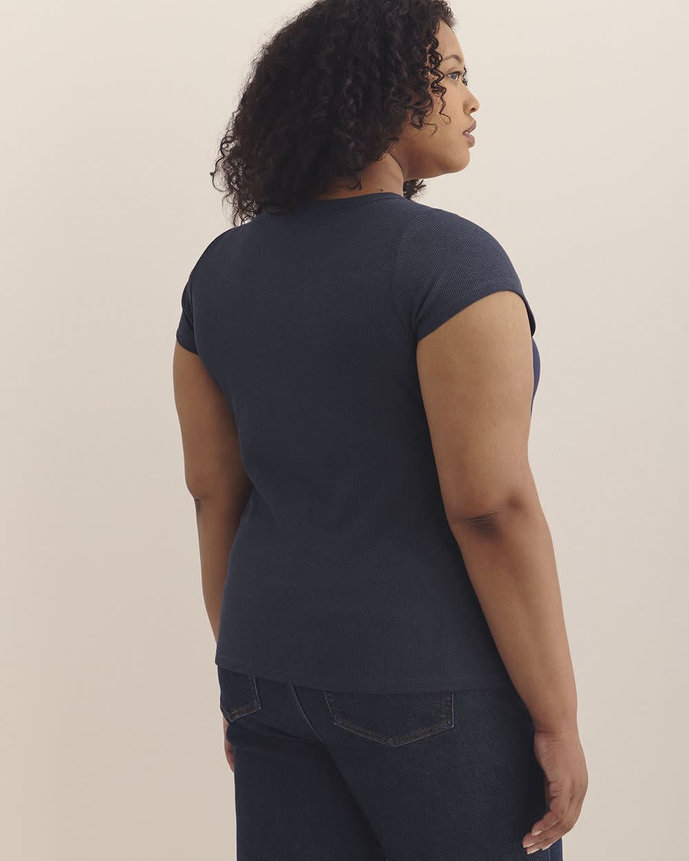 T-shirt ajusté côtelé à  col rond - Essentiels PENN.