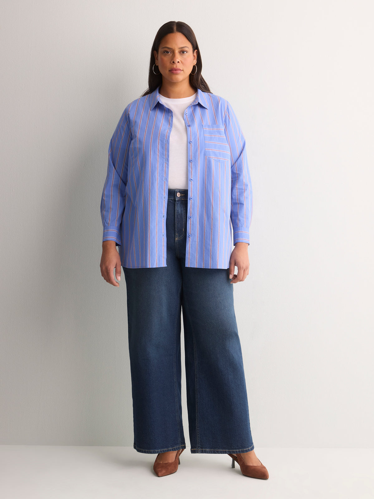 Curvy-Fit Mid-Rise Wide-Leg Jean - d/C jeans