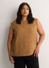 Responsible, Straight Extended-Sleeve Silky Blouse with Decorative Buttons