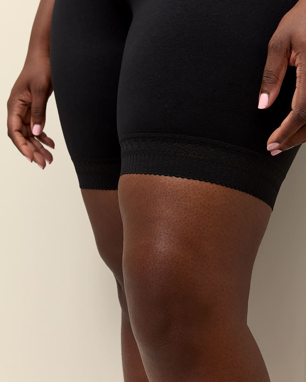 Long Leg Jersey Brief With Lace Trim - tiVOGLIO