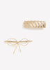 Barrettes à  cheveux dorées, ens. de 2