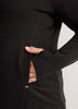 Black Long-Sleeve Half-Zip Textured Performance Pullover - Active Zone