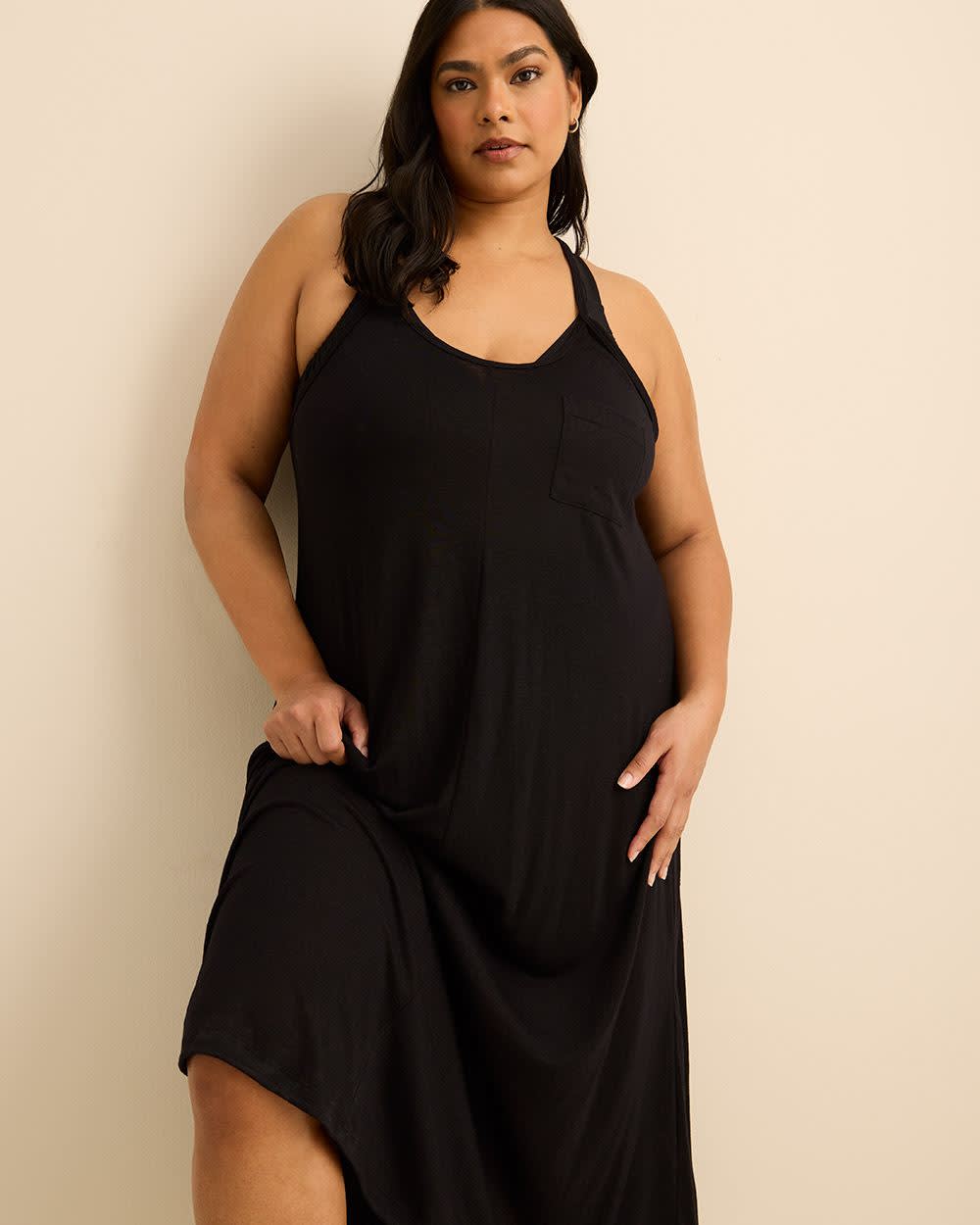 Robe long couvre-maillot avec détail crocheté