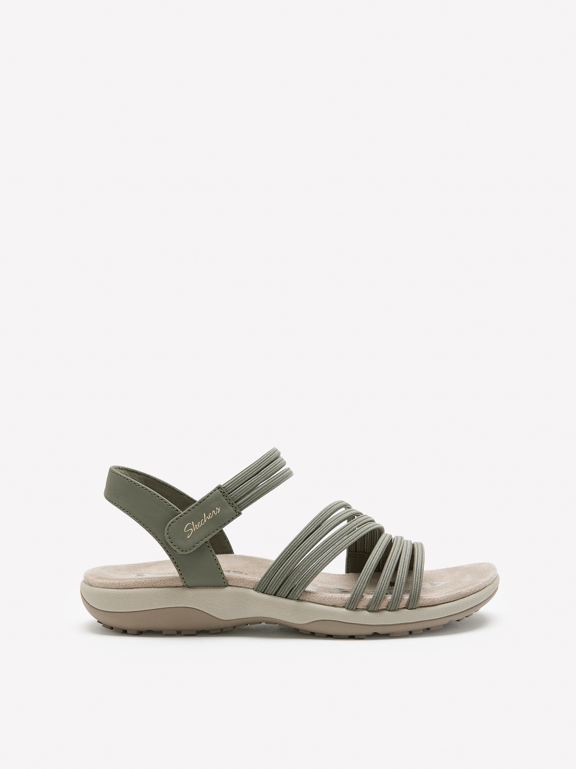 Wide Width, Reggae Slim Coffee Run Stretch Sandal - Skechers