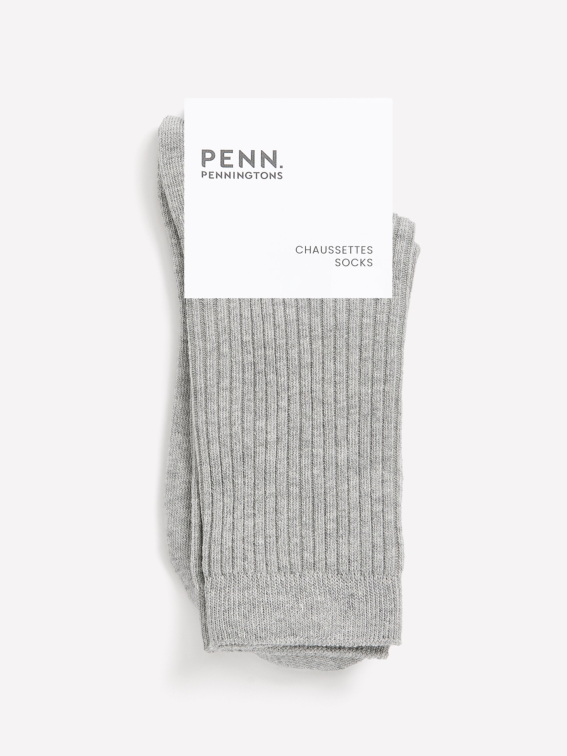 Ribbed Textured Knit Crew Socks