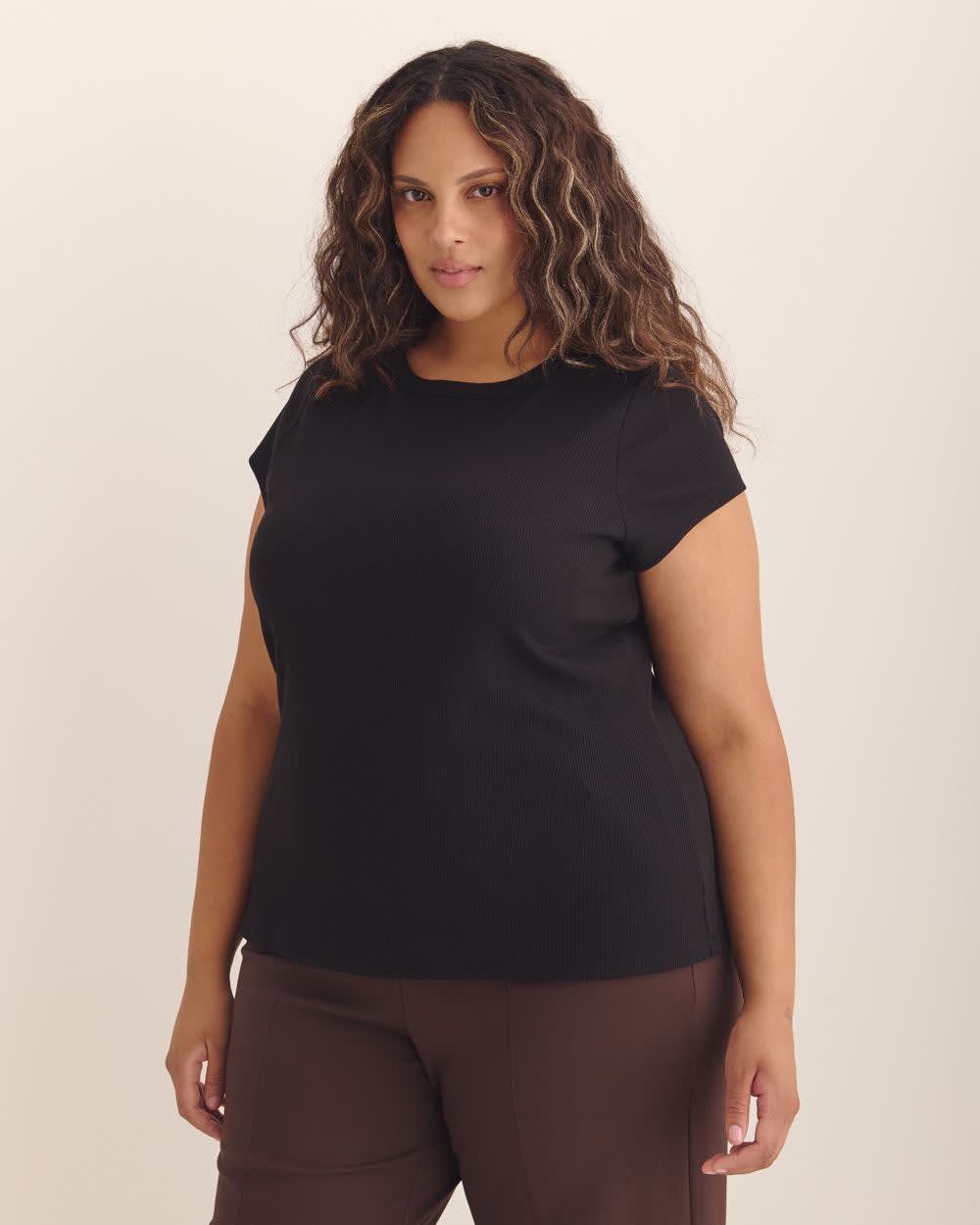 T-shirt ajusté côtelé à  col rond - Essentiels PENN.