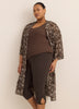 Responsible, Brown Capri Legging with Beaded Keyhole at Hem