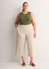 Woven Wide-Leg Slip-On Cropped Pant