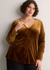 Fit-and-Flare Tie-Front Velvet Cardigan