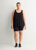 Black Swing Tank Top with Racerback Fooler - Active Zone