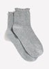 Chaussettes courtes texturées à rebord festonné
