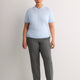 Petite, Heather Blue Straight-Leg Savvy II Pant