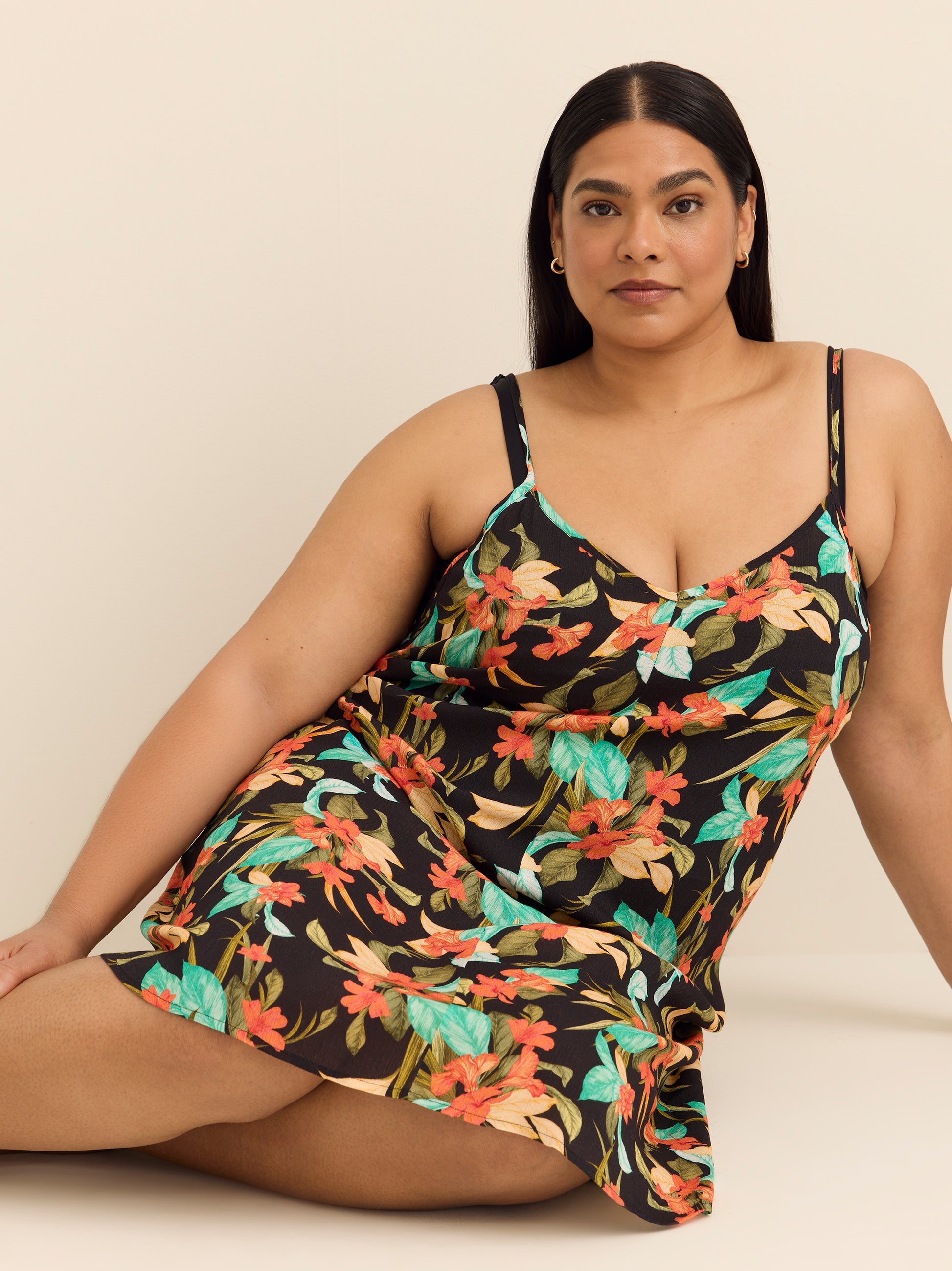 Nicole Printed Sleeveless Cover-Up Dress - Body Glove