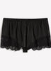 Black Sexy Satin Boxer with Lace Inserts - Déesse Collection